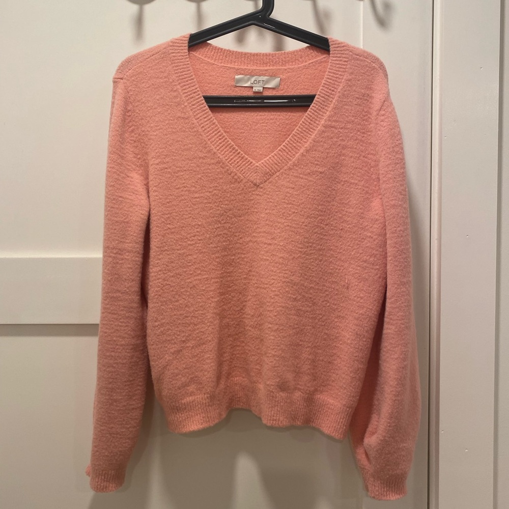 Soft Pink V-Neck Sweater